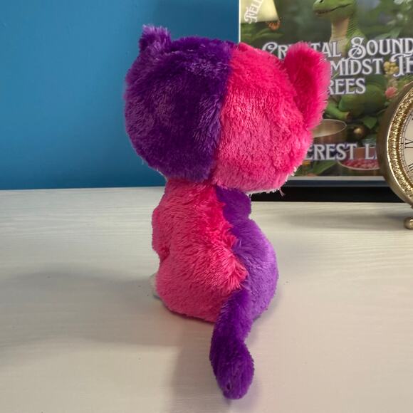 Ty Beanie Boo Pellie 6” Pink Purple Cat Plush EUC Stuffed Animal Toy - Picture 3 of 5